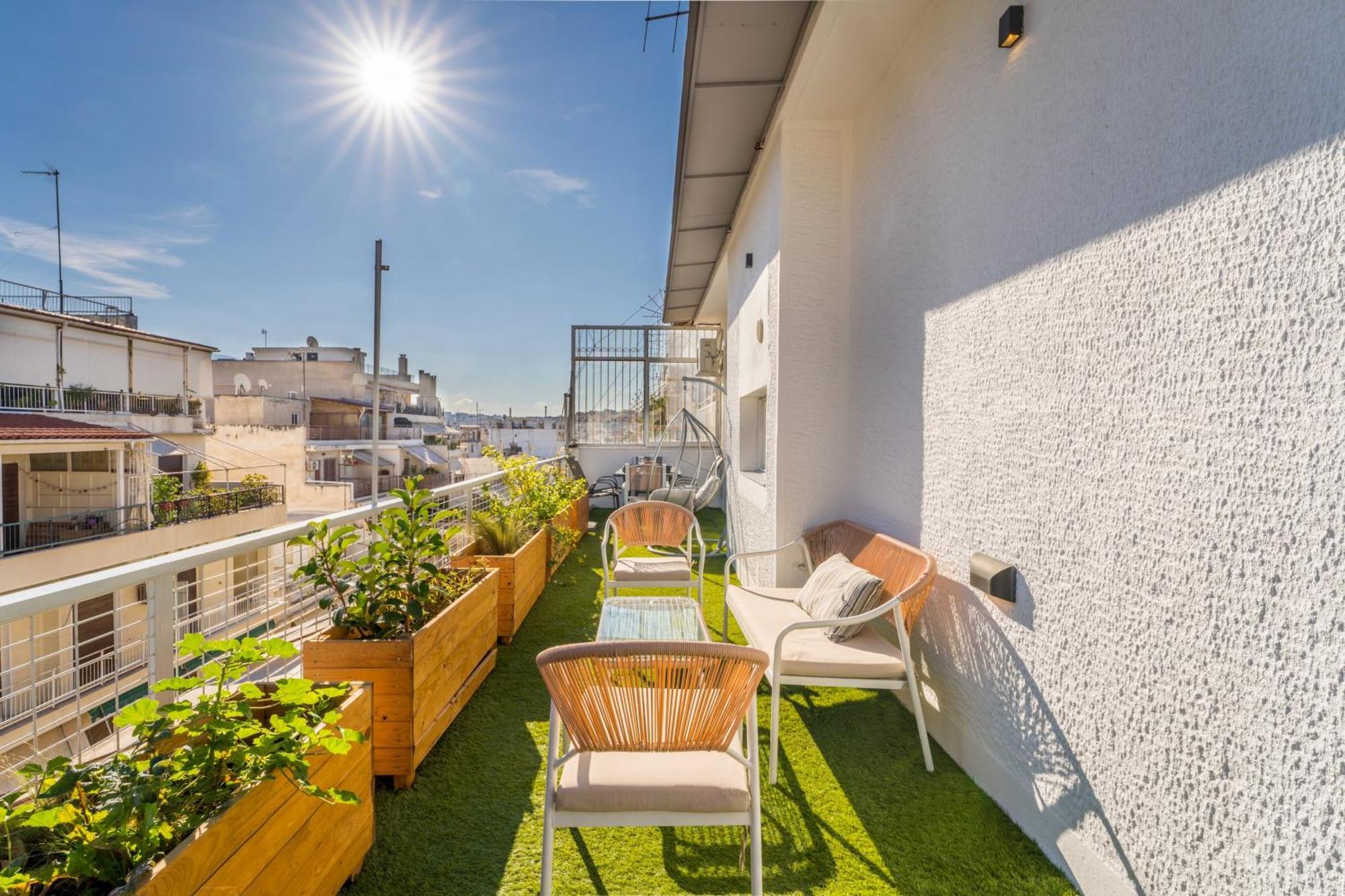Blue Oasis - Jacuzzi Penthouse Apartment Athens Luaran gambar